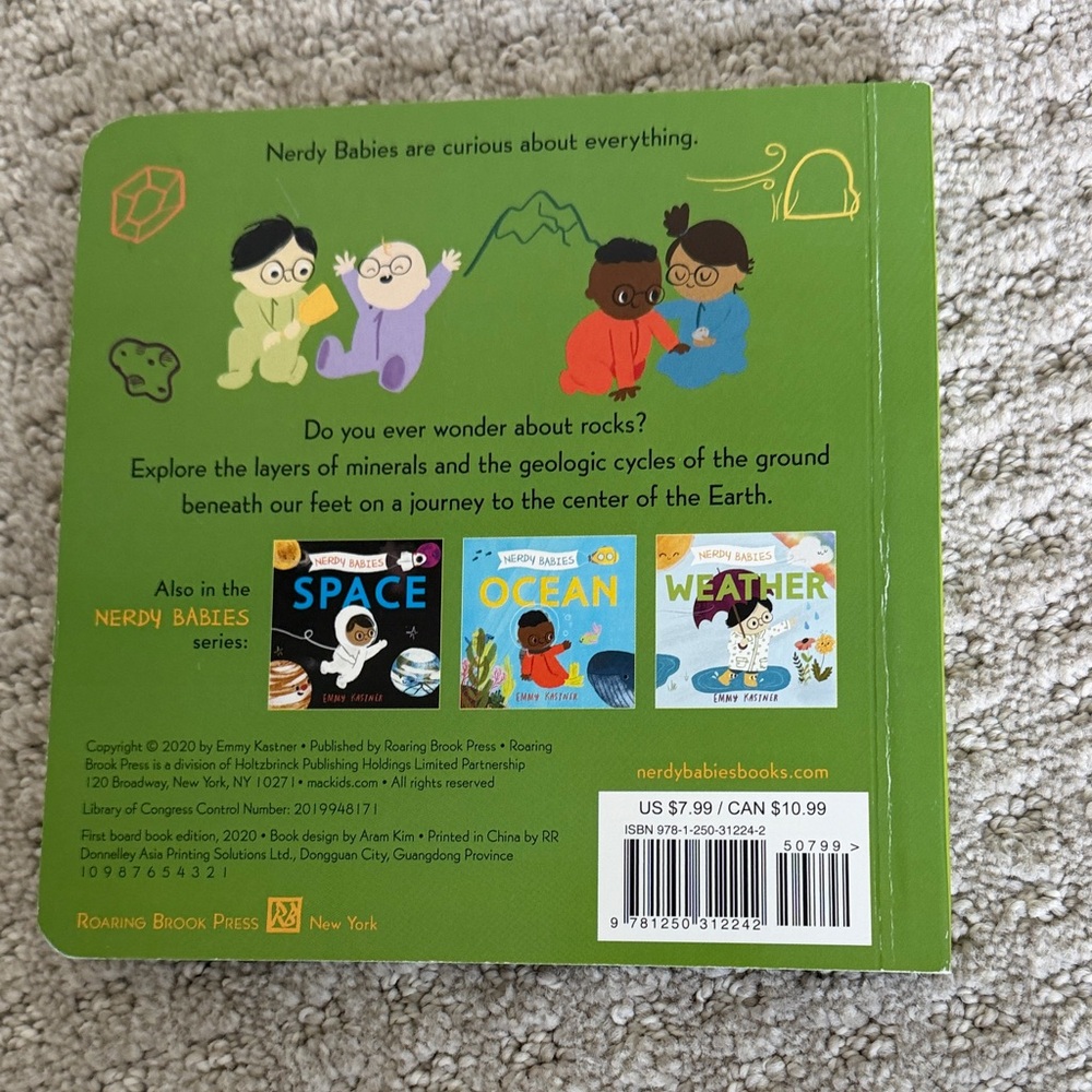 NERDY BABIES Board Book Set - Insects, Space, Ocean, Rocks, Weather - Picture 11 of 11